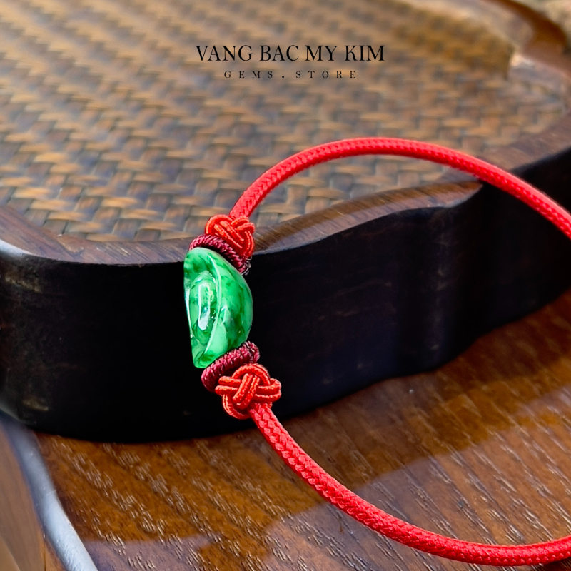 Dây Kiềng Charm Đĩnh Vàng - Ngọc Phỉ Thúy Jadeite
