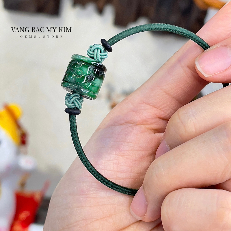 Dây Kiềng Charm Lu Thống - Ngọc Phỉ Thúy Jadeite