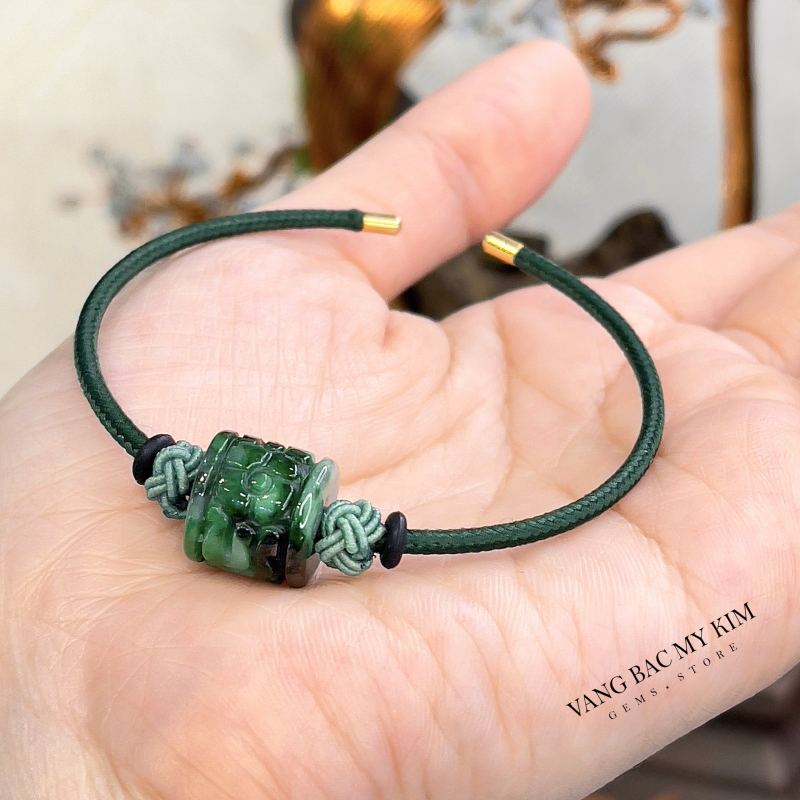 Dây Kiềng Charm Lu Thống - Ngọc Phỉ Thúy Jadeite