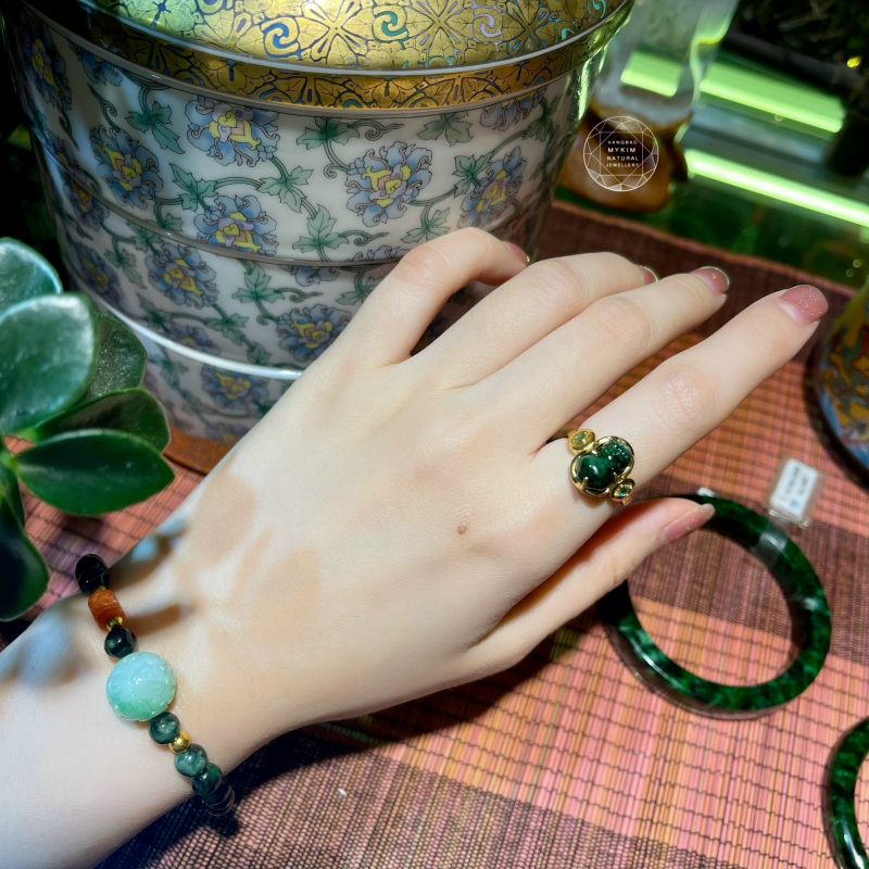 💚 NHẪN TỲ HƯU NGỌC PHỈ THÚY – VÀNG GOLD 10K | 14K | 18K – THIẾT KẾ TINH TẾ, PHONG CÁCH CỔ ĐIỂN