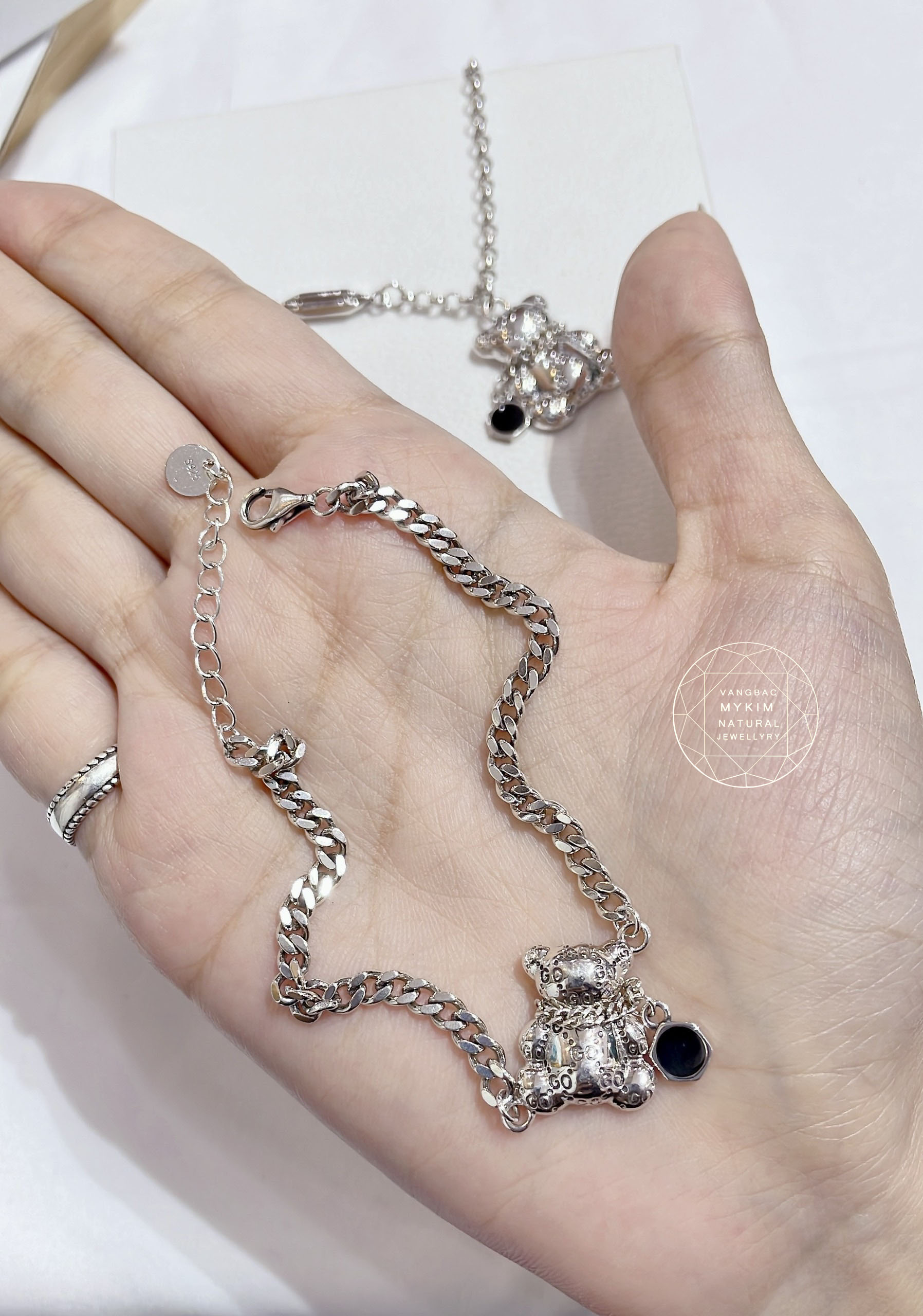 Lắc Tay Gấu Bạc Thái 925%