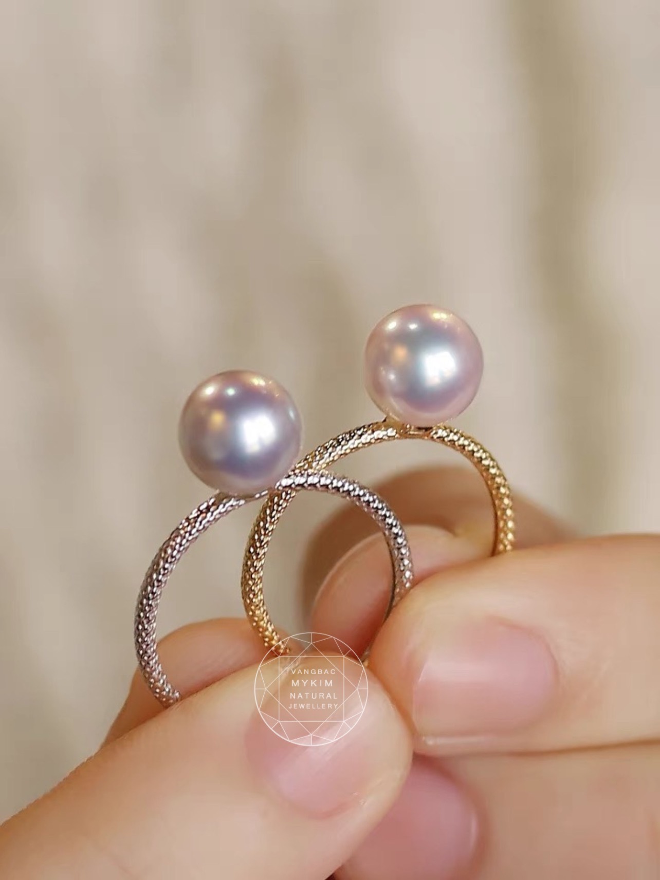 Nhẫn Ngọc Trai Nước Mặn - Vàng 18k