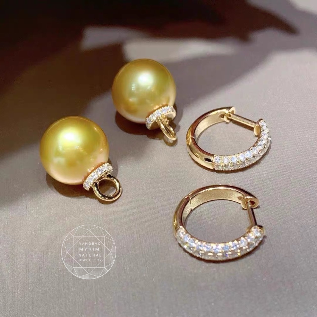 Bông Tai Ngọc Trai Vàng 14k