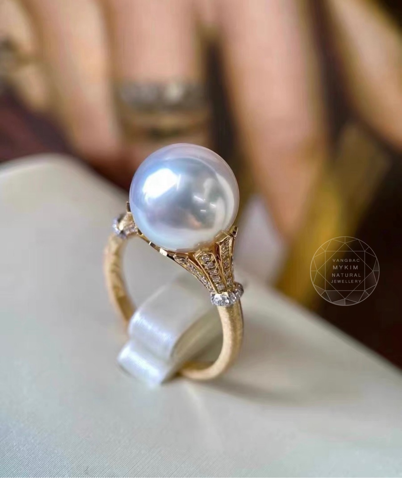 Nhẫn Ngọc Trai kiểu - Vàng 14k _ 18k