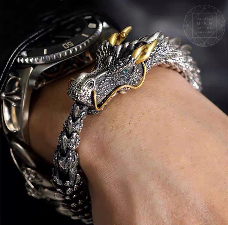 Lắc tay Dragon cho nam - Bạc 925