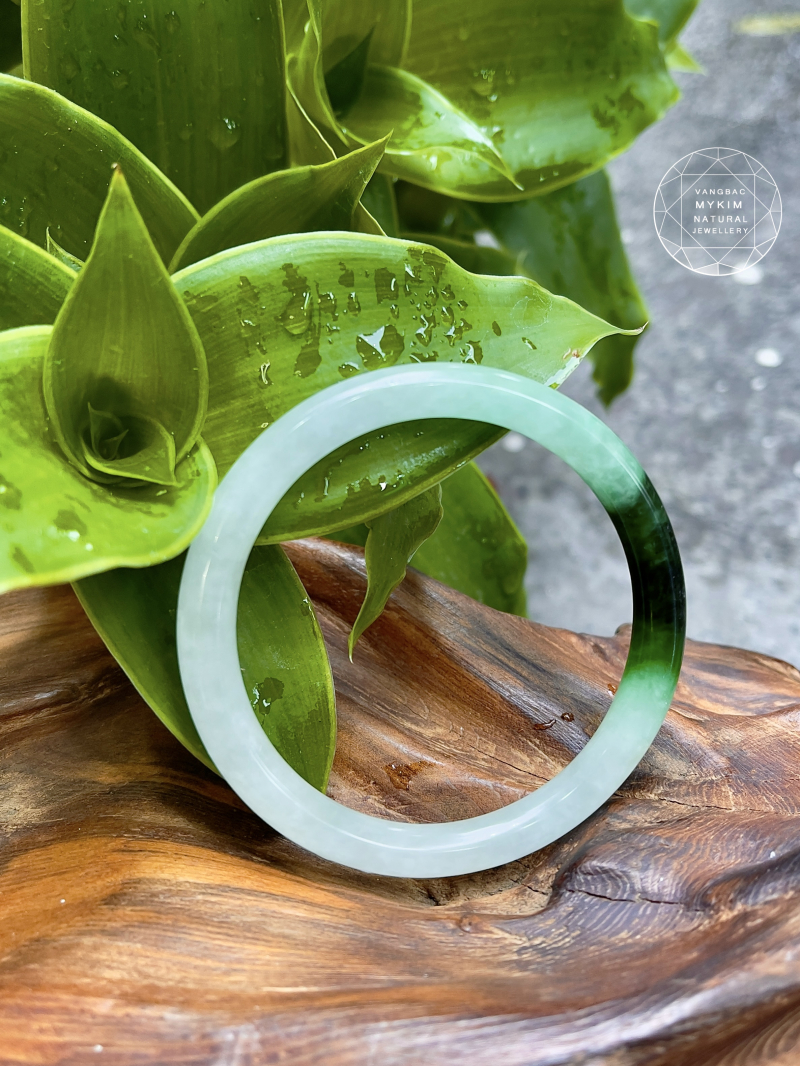 Vòng Bản Ngọc Phỉ Thuý Jadeite sz 52mm - Bản 8mm