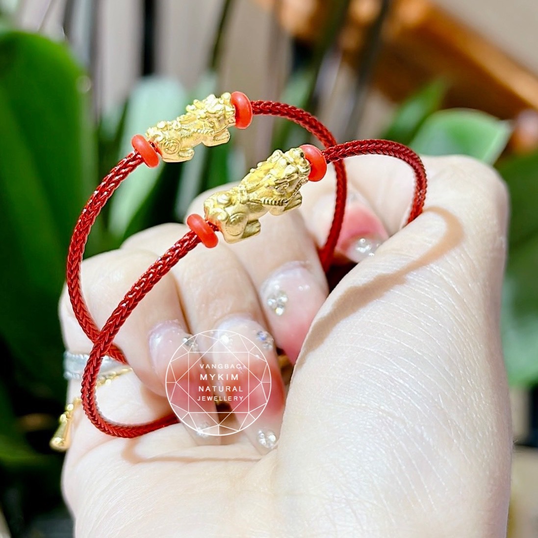 Dây Kiềng Chỉ Đỏ - Tỳ Hưu Vàng 24k