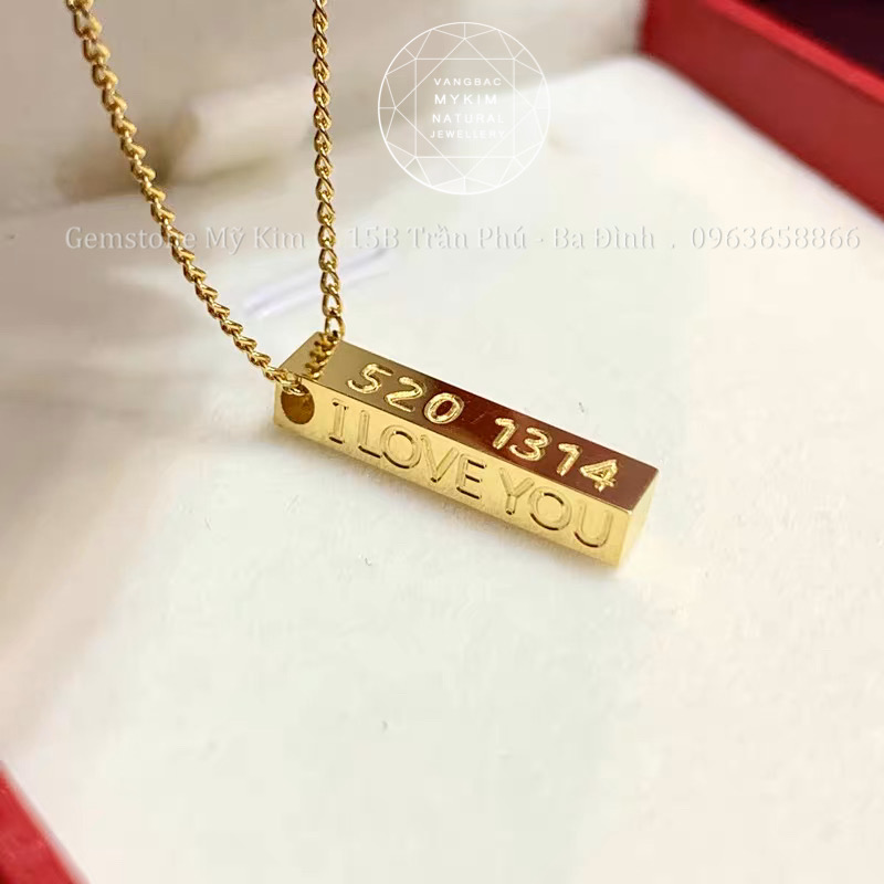 Mặt Dây Khắc Chữ Theo Yêu Cầu - Vàng 10k - 14k - 18k