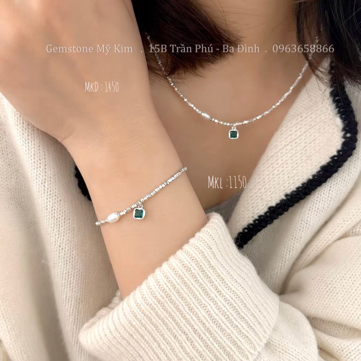 Set Lắc Tay - Dây Chuyền Kiểu - Bạc 925