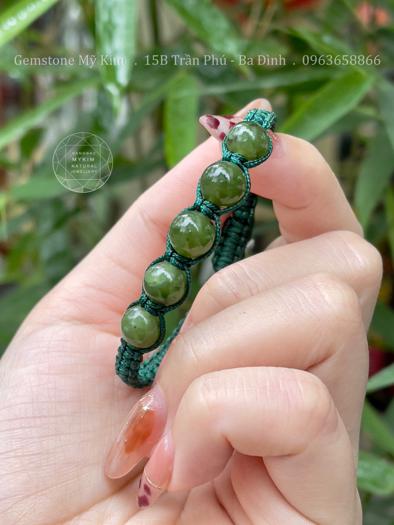 Dây Tết Ngọc Bích Nephrite • Trang Sức Phong Thủy Tăng Cường Tài Lộc và Bình An