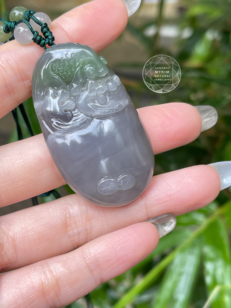 Dây Chuyền Ngọc Hetian - Cá Chép Hóa Rồng