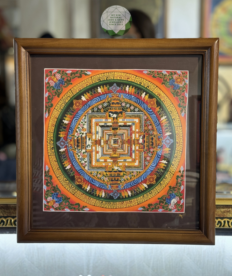 Tranh Gỗ Mandala vẽ tay