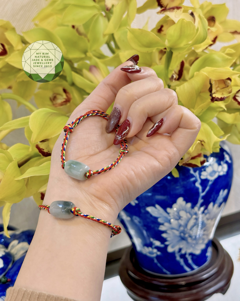 🌿 Dây Tết chỉ Ngũ Sắc Lu Thống Ngọc Cẩm Thạch