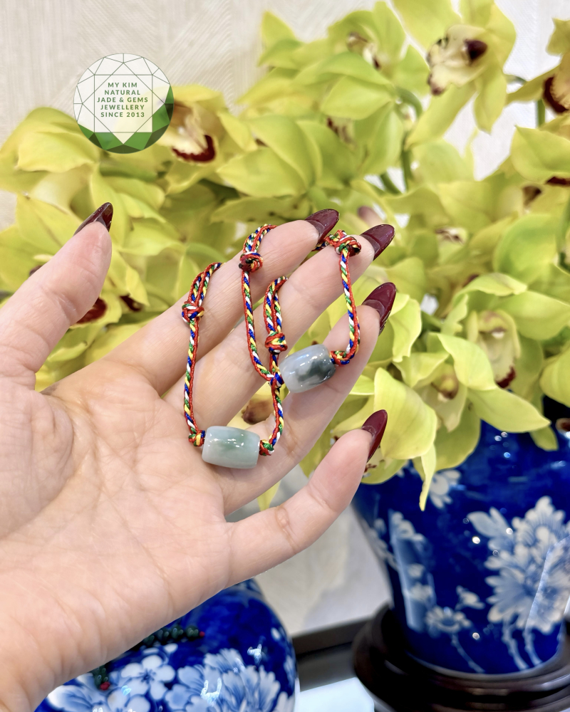 🌿 Dây Tết chỉ Ngũ Sắc Lu Thống Ngọc Cẩm Thạch
