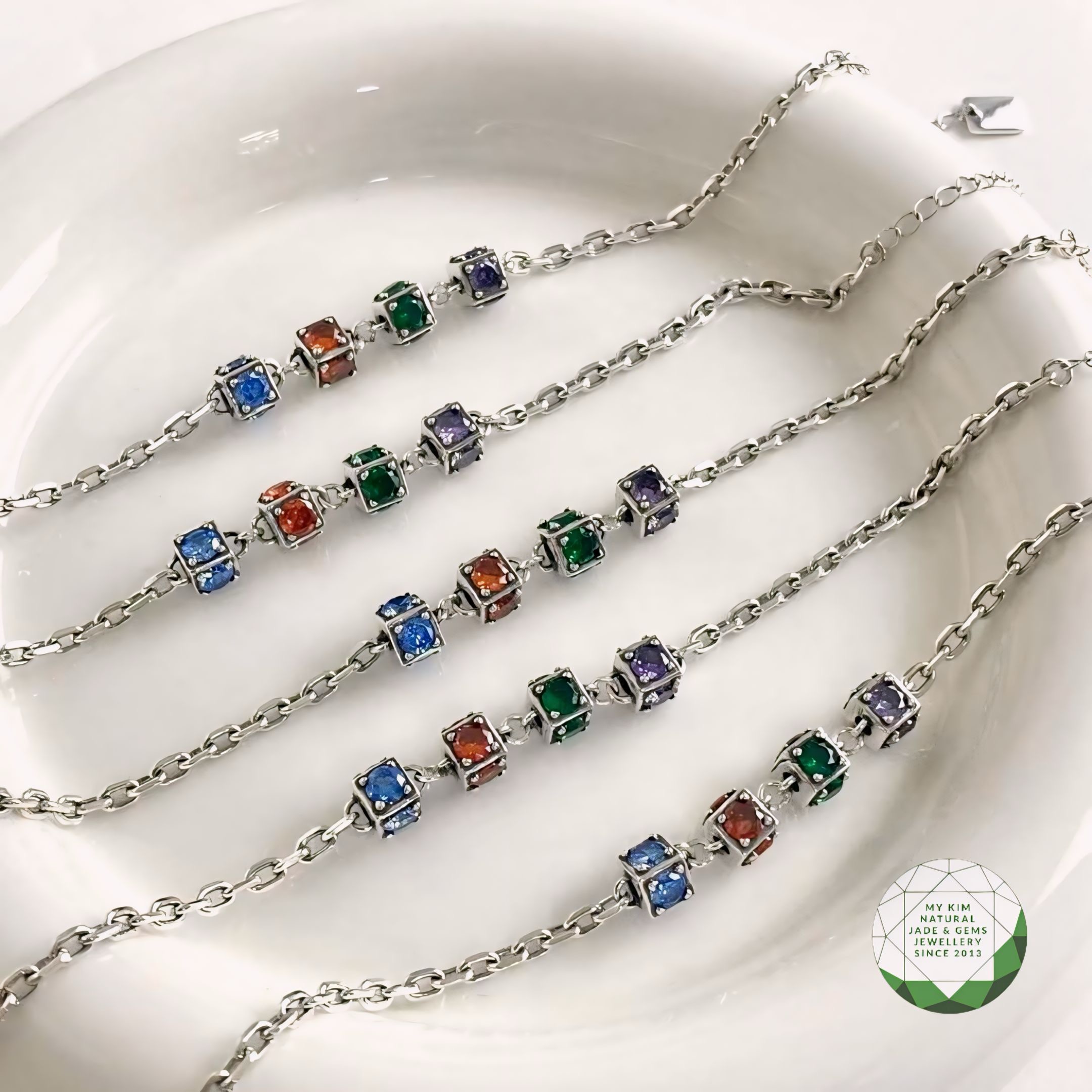 Lắc Tay Bạc 925 Cao Cấp - Hình Khối Lập Phương