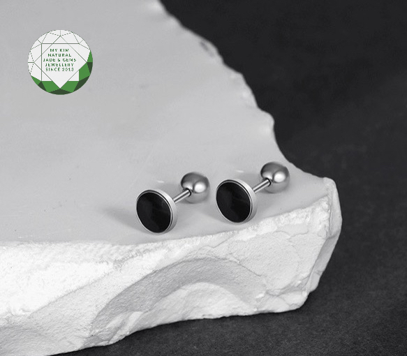 BST Bông Tai Nụ Cho Nam - Bạc si vàng trắng