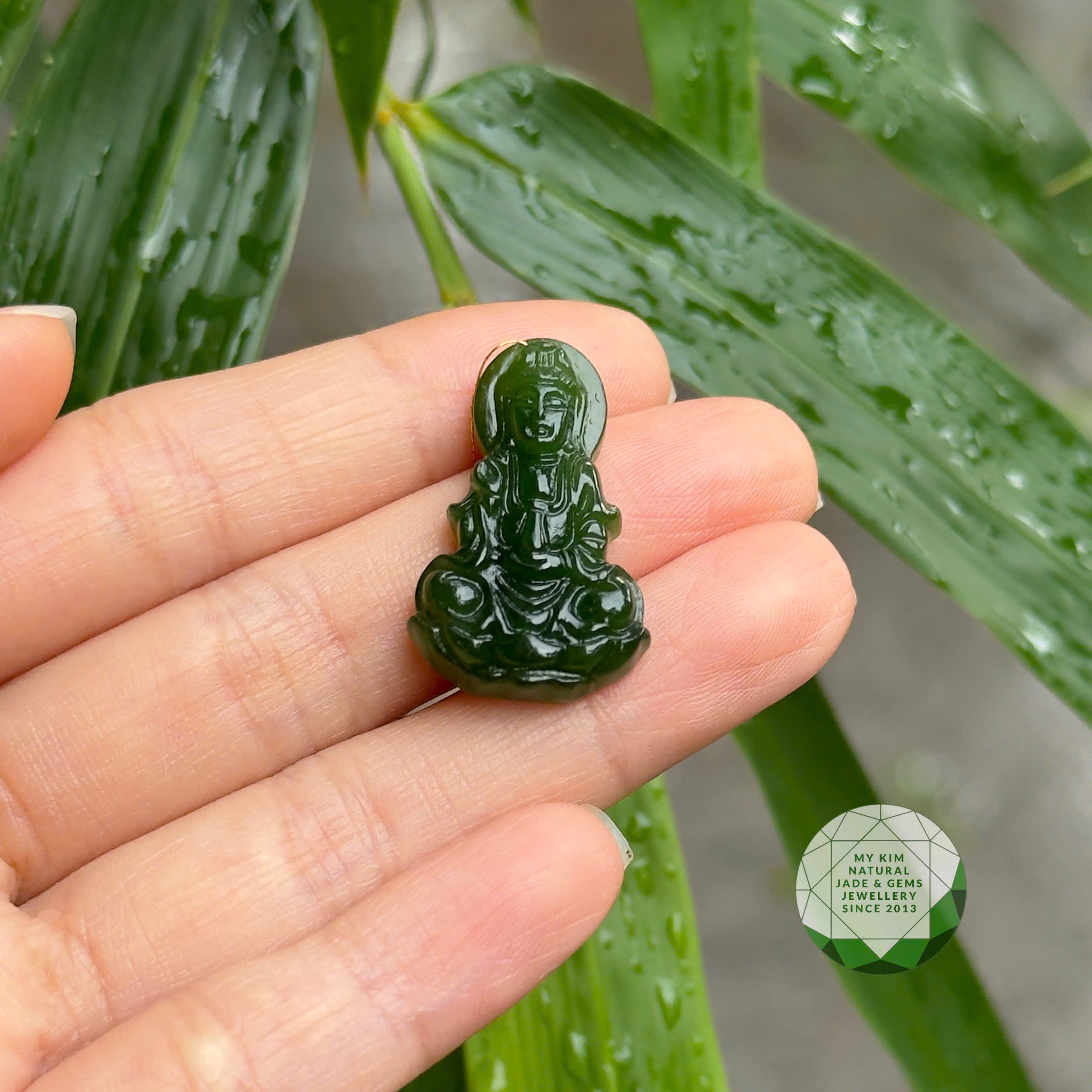 Mặt Phật Bà Quan Âm • 🍀 Ngọc Bích Nephrite Jade • Trang Sức Phong Thủy Bình An, Tài Lộc