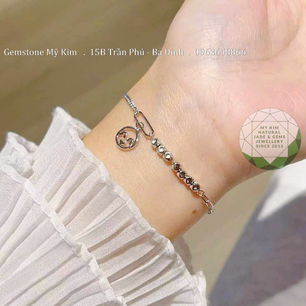 Lắc tay Bạc Si Vàng Trắng cao cấp -MS01