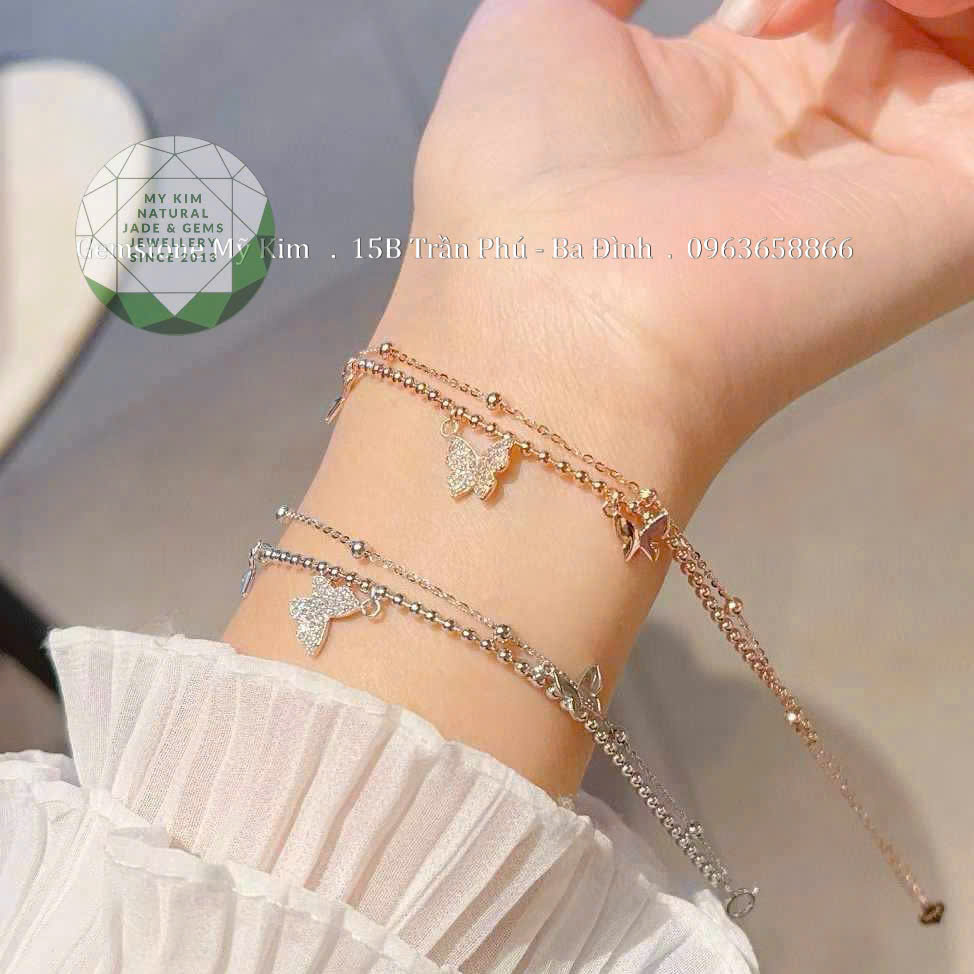 Lắc tay Bạc Si Vàng Trắng cao cấp -MS02