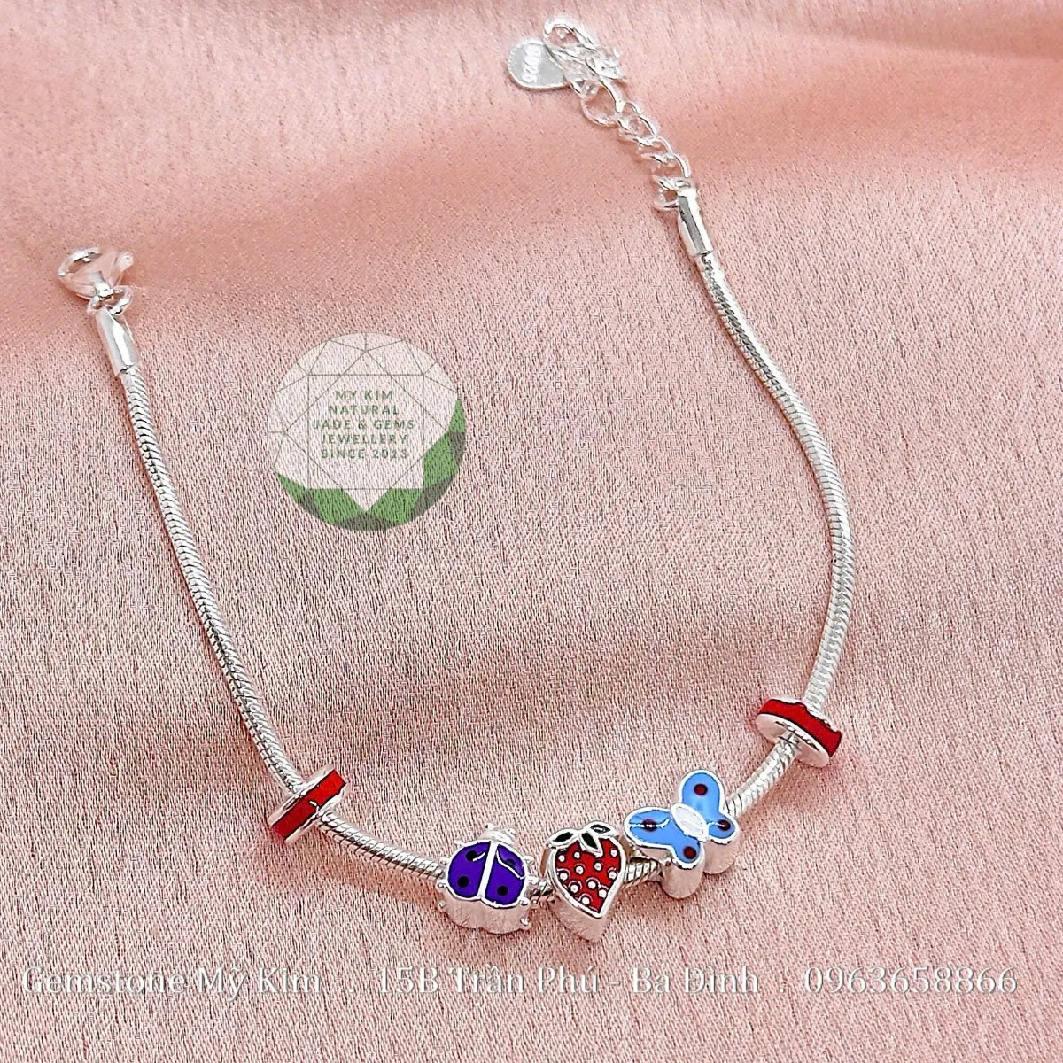 BST Lắc Bạc Cao Cấp Mix Charm 