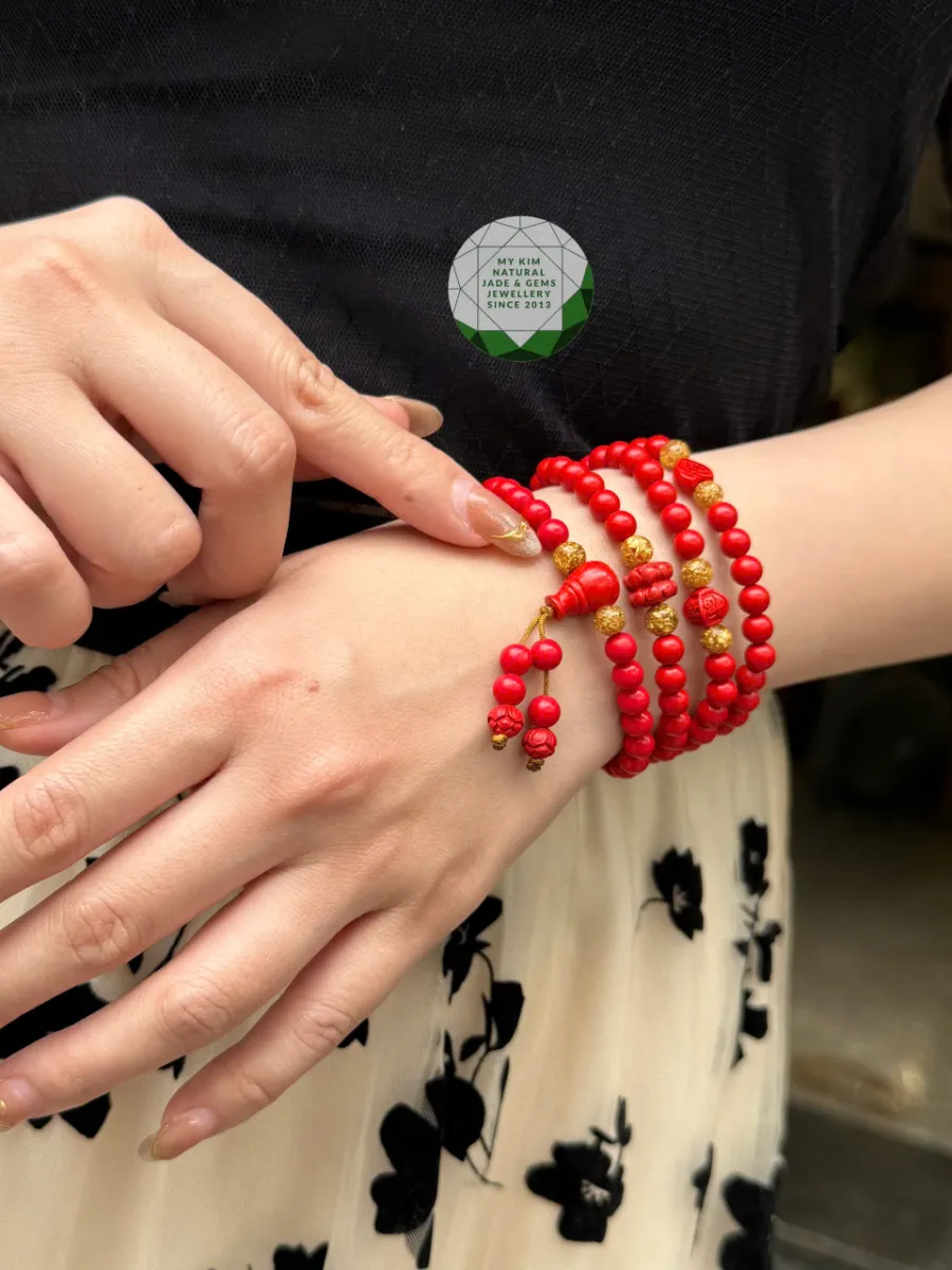 Chuỗi Vòng Chusa kết charm điêu khắc