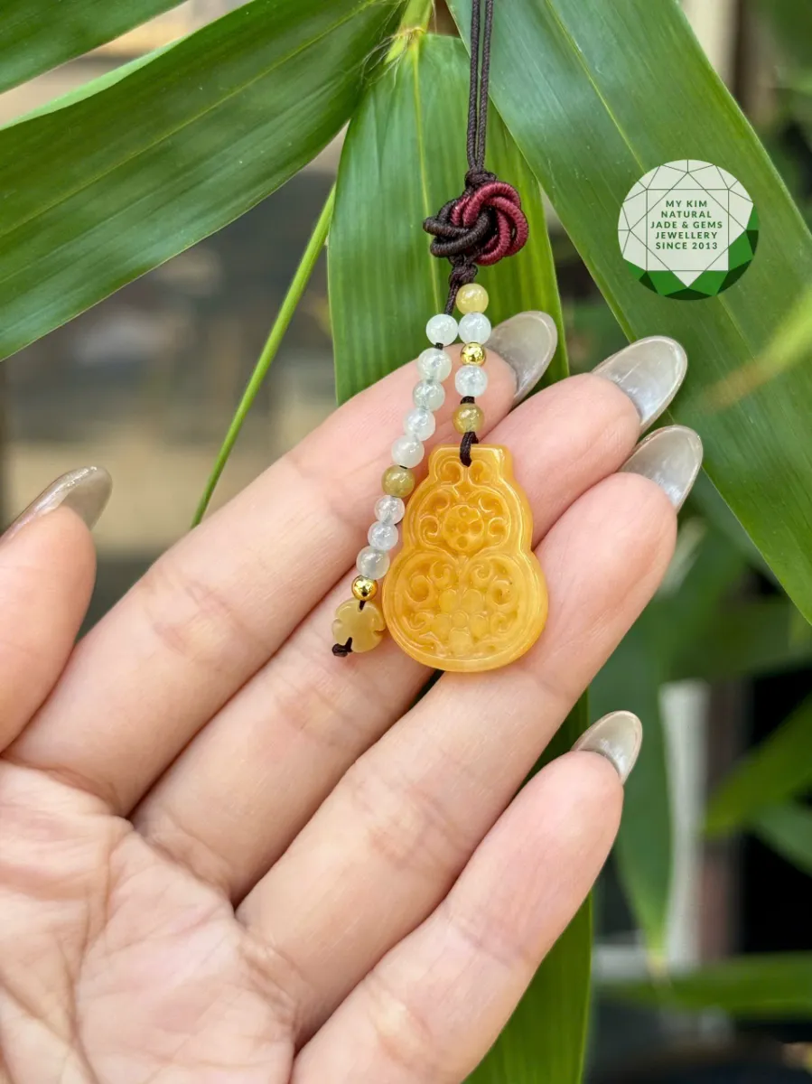 Dây Treo Hồ Lô Ngọc Phỉ Thúy Điêu Khắc