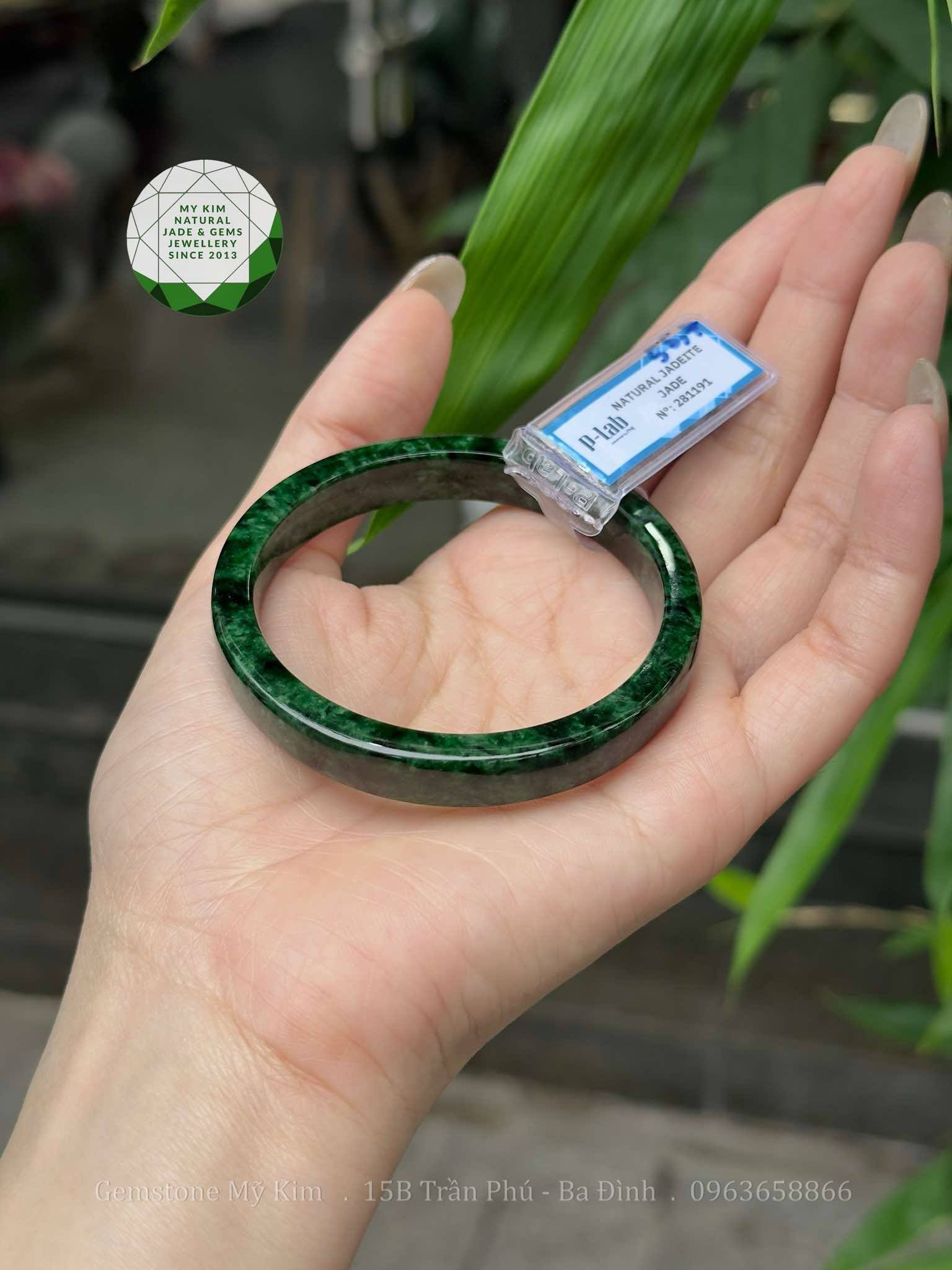 💚 Vòng Ngọc Phỉ Thúy Bản Vuông – Jadeite VIP Xanh Loang | Kèm Kiểm Định Ngọc 💚