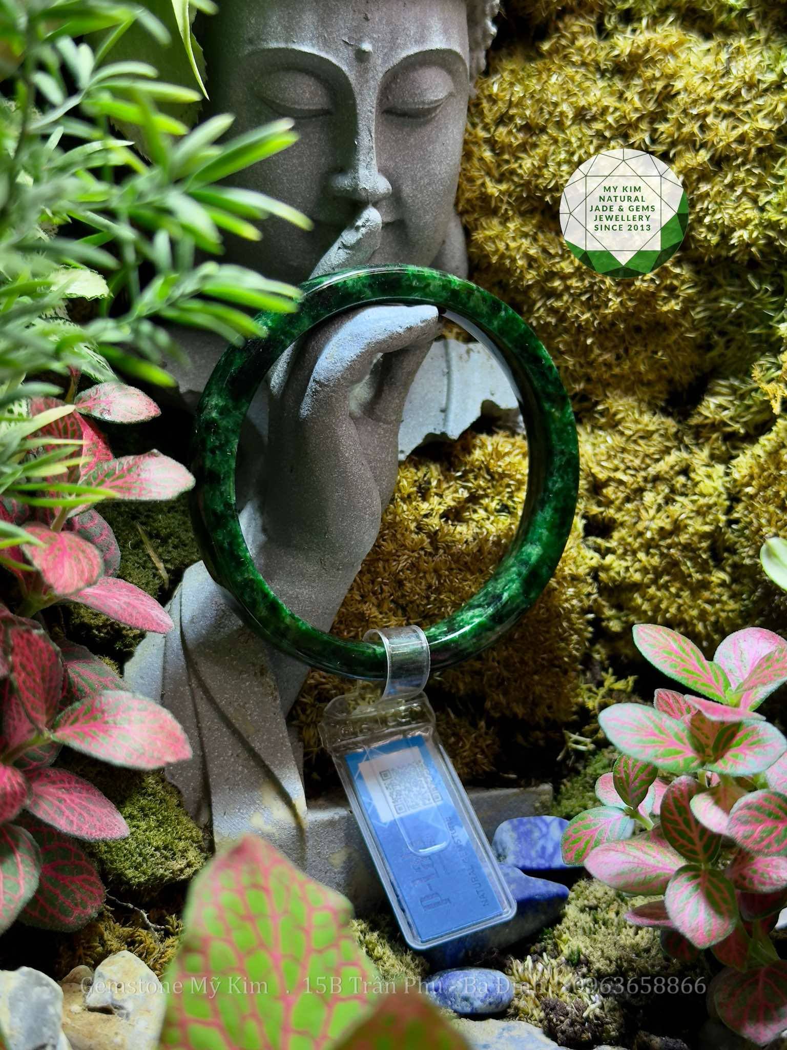 💚 Vòng Ngọc Phỉ Thúy Bản Vuông – Jadeite VIP Xanh Loang | Kèm Kiểm Định Ngọc 💚