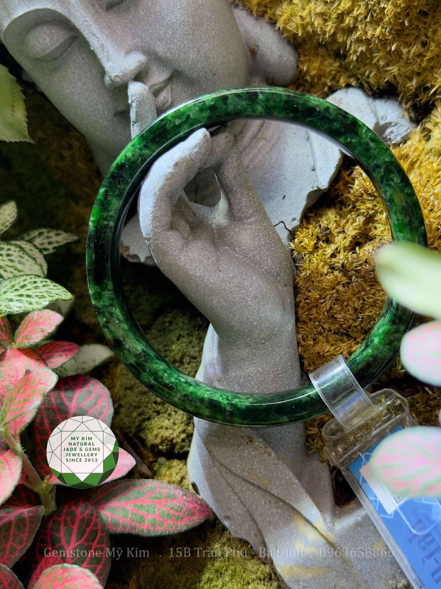 💚 Vòng Ngọc Phỉ Thúy Bản Vuông – Jadeite VIP Xanh Loang | Kèm Kiểm Định Ngọc 💚