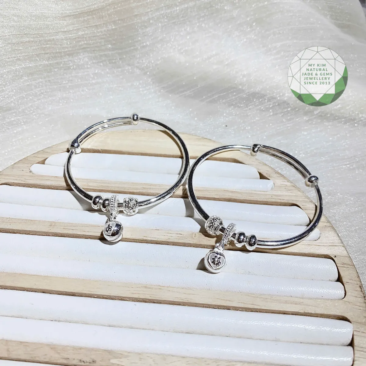 BST Vòng Bạc 925 Cho Bé – Thiết Kế Cứng Cáp, Mix Charm Xinh