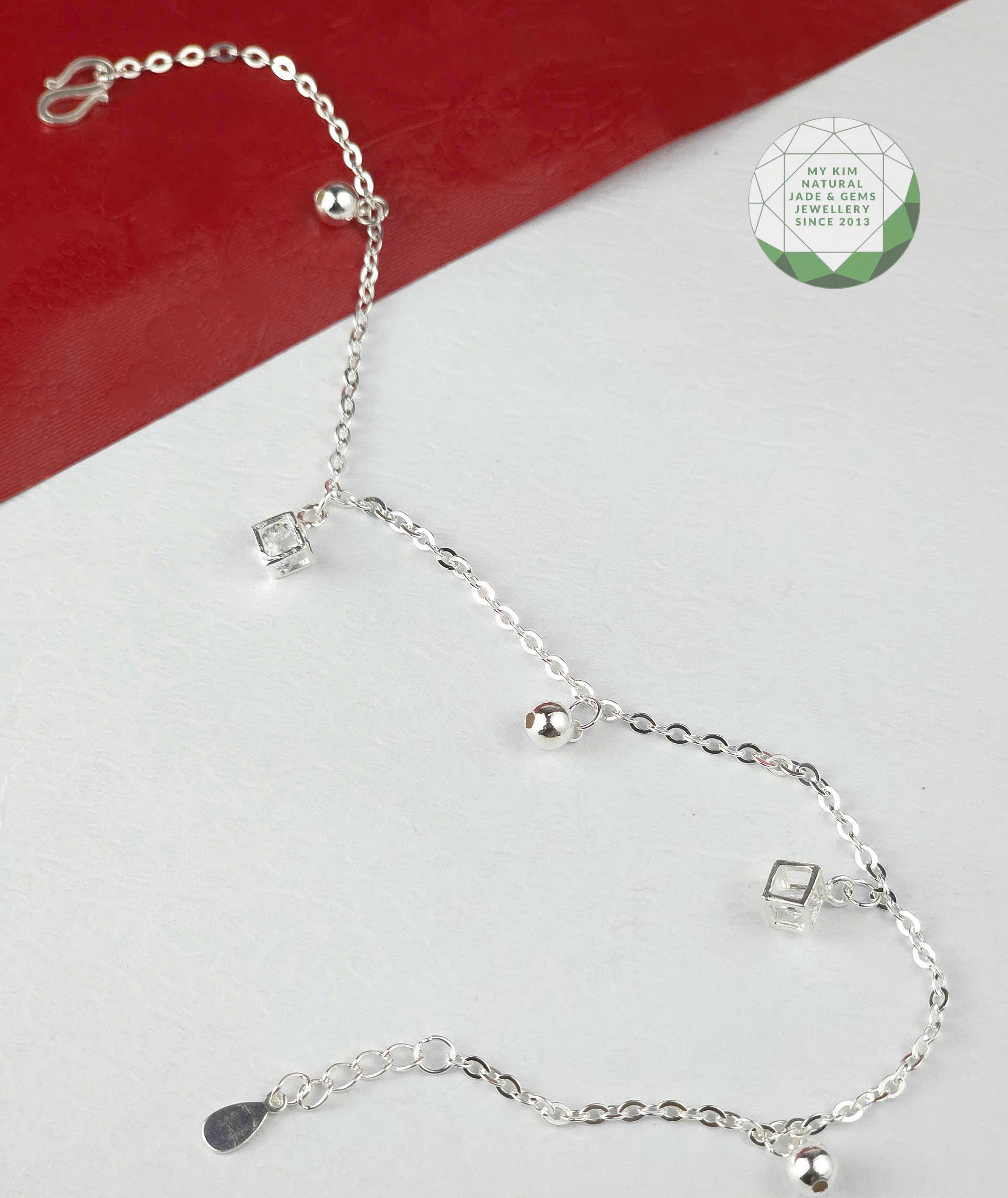 BST Lắc Chân Bạc 925 Cao Cấp – Dây Xích Mix Charm Trăng, Sao, Bướm, Hồ Ly