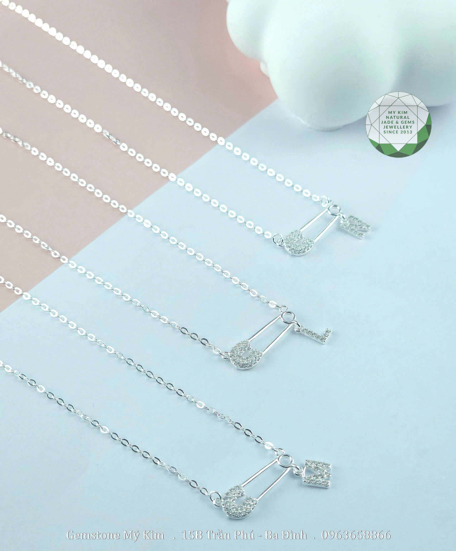 Dây Chuyền Chữ Cái Bạc 925 Cao Cấp