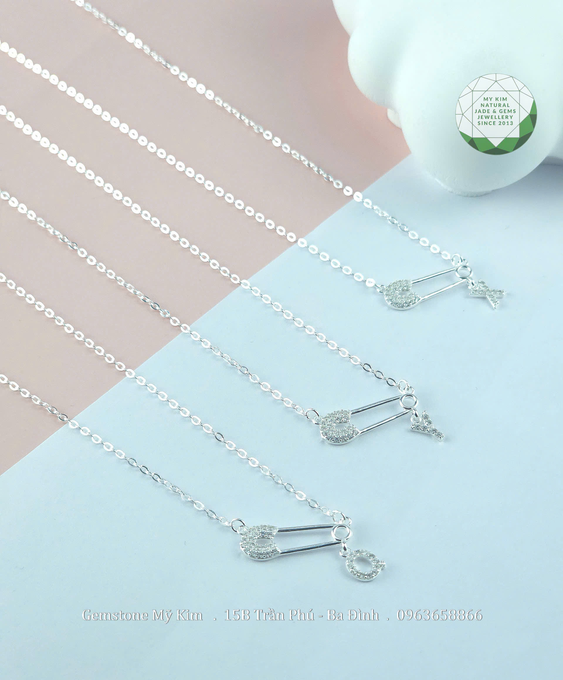 Dây Chuyền Chữ Cái Bạc 925 Cao Cấp