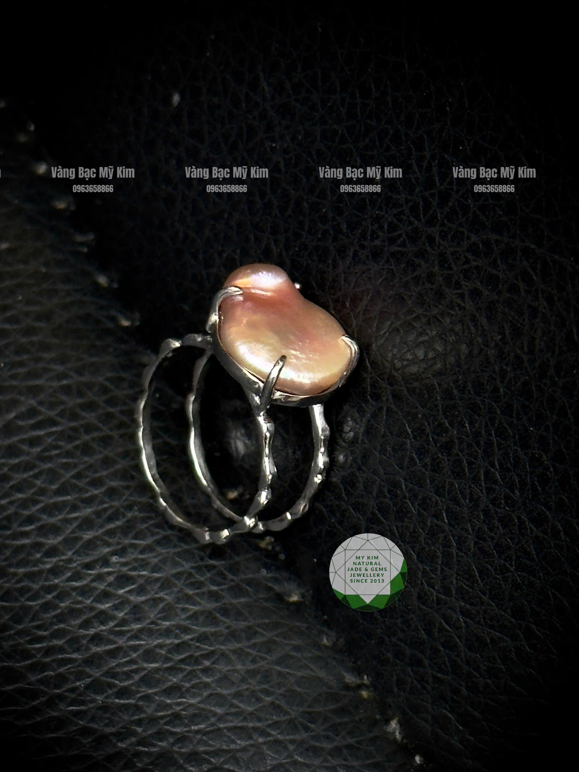 Nhẫn Ngọc Trai Vàng Trắng 10-14-18k