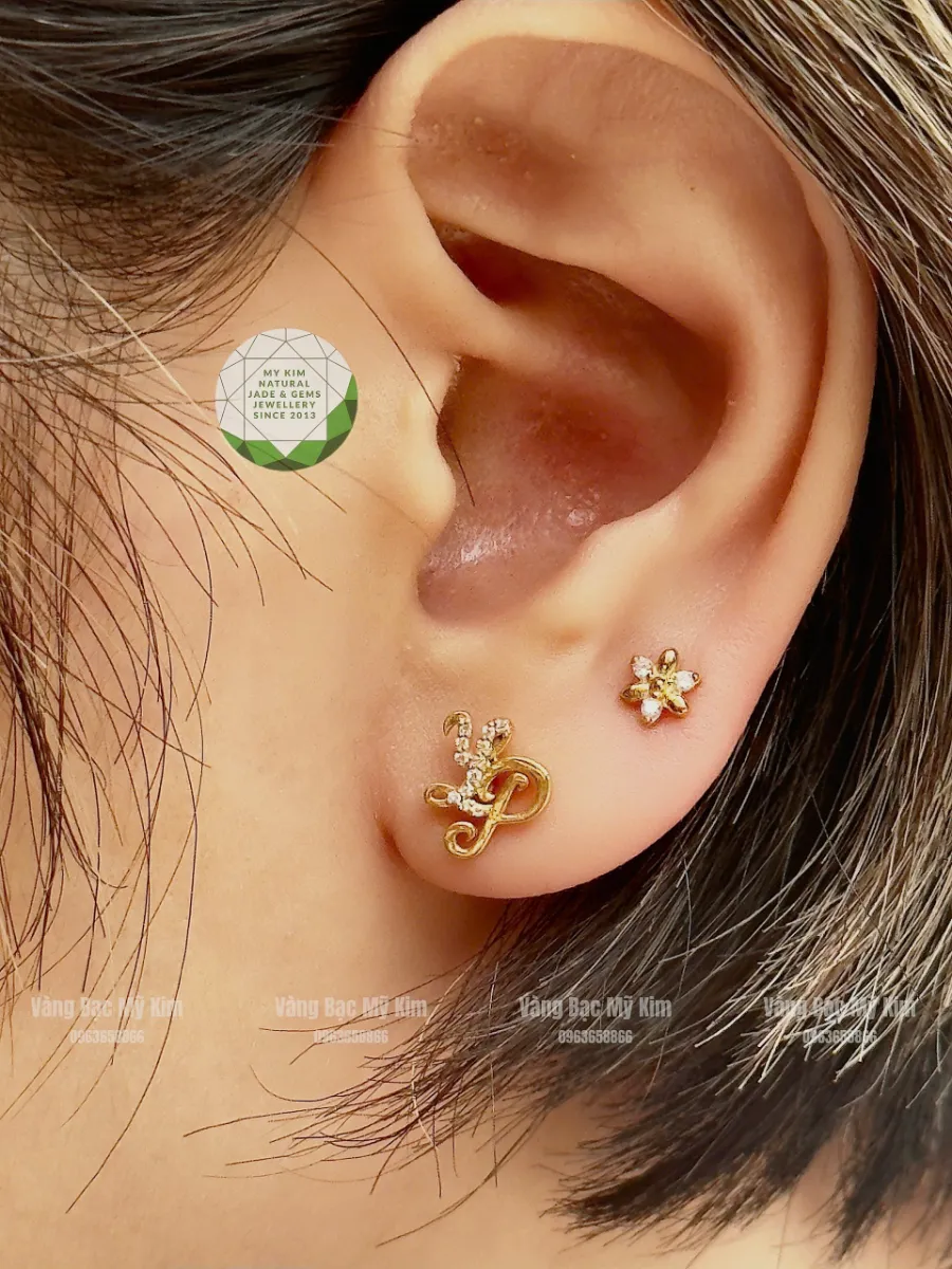 ✨ Bông Tai Chữ Lồng Tên – Thiết Kế Cá Nhân Hóa