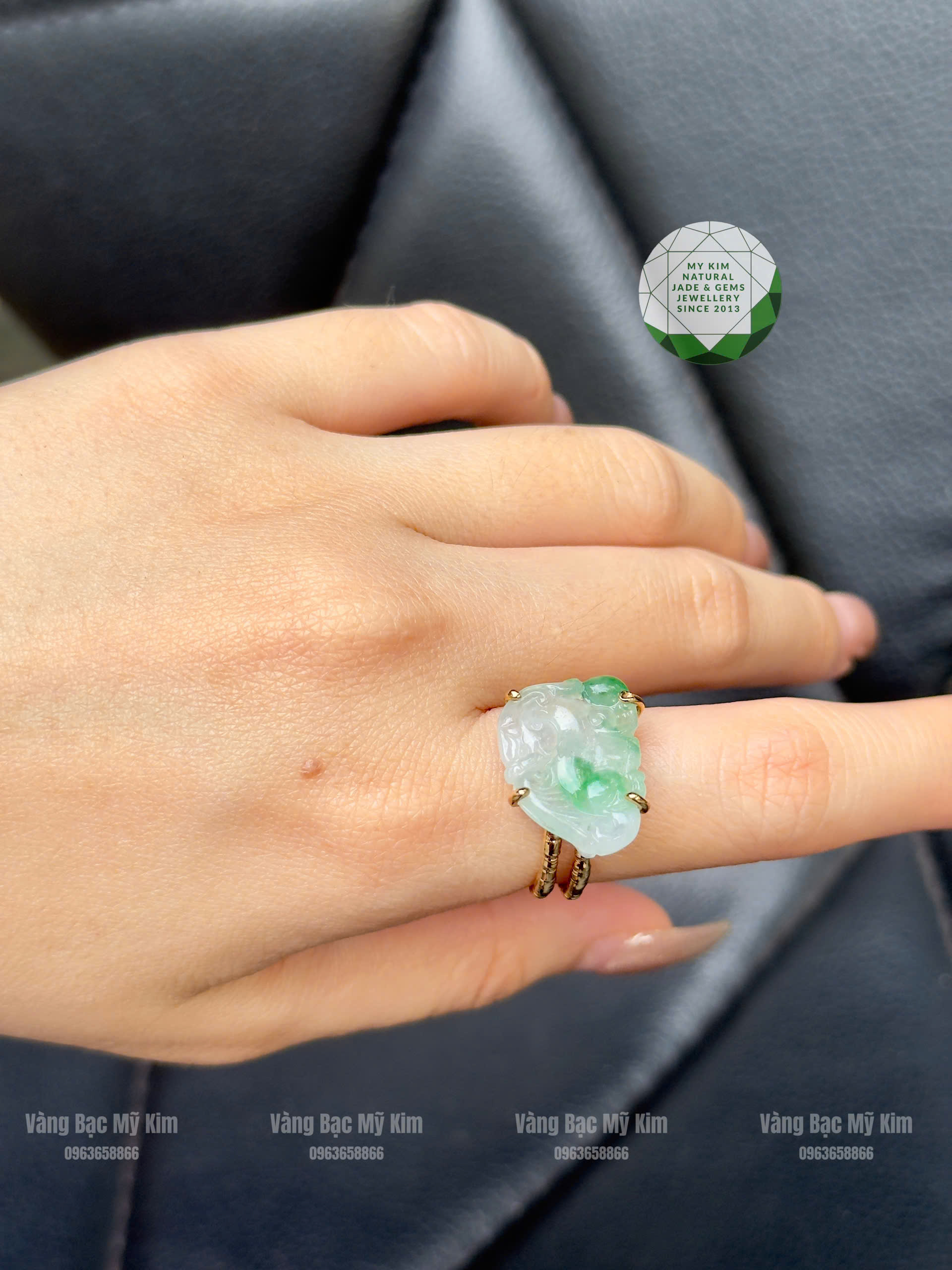 💍 NHẪN TỲ HƯU NGỌC PHỈ THÚY VÀNG 10K | BIỂU TƯỢNG THU HÚT VÀ GIỮ TÀI LỘC