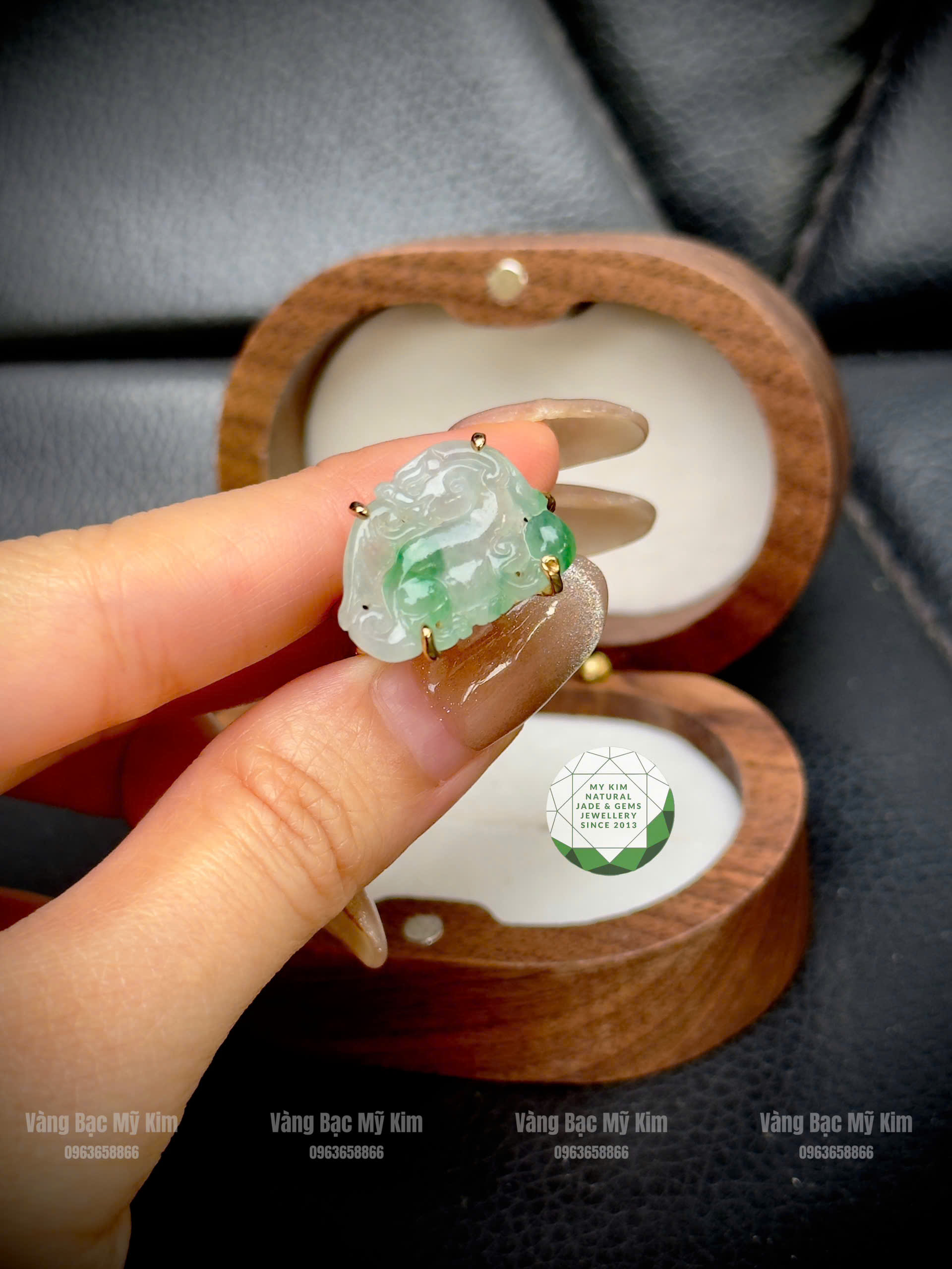Nhẫn Ngọc Phỉ Thúy Vàng 14k