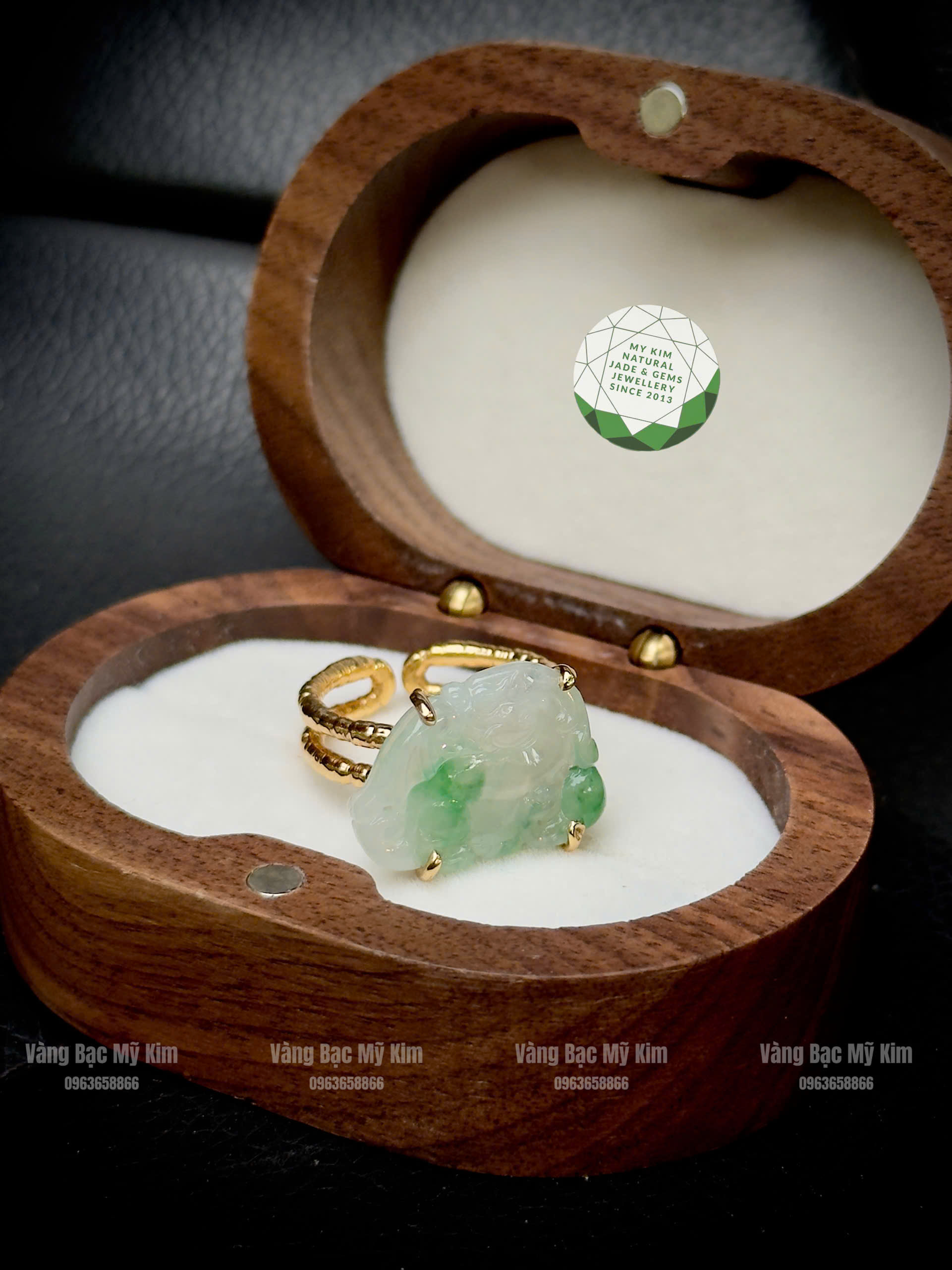 Nhẫn Ngọc Phỉ Thúy Vàng 14k
