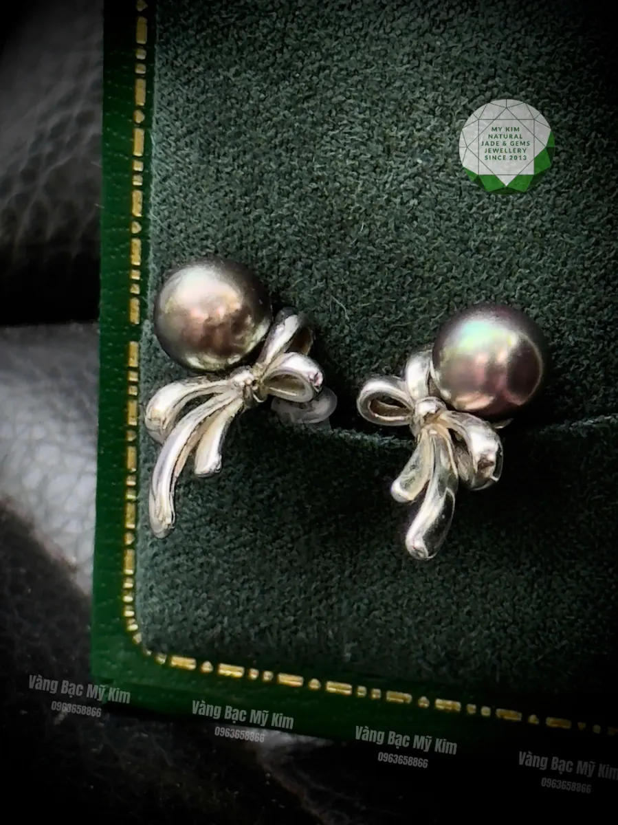 Bộ Trang Sức Ngọc Trai Mặn Akoya Đen – Sang Trọng & Thanh Lịch