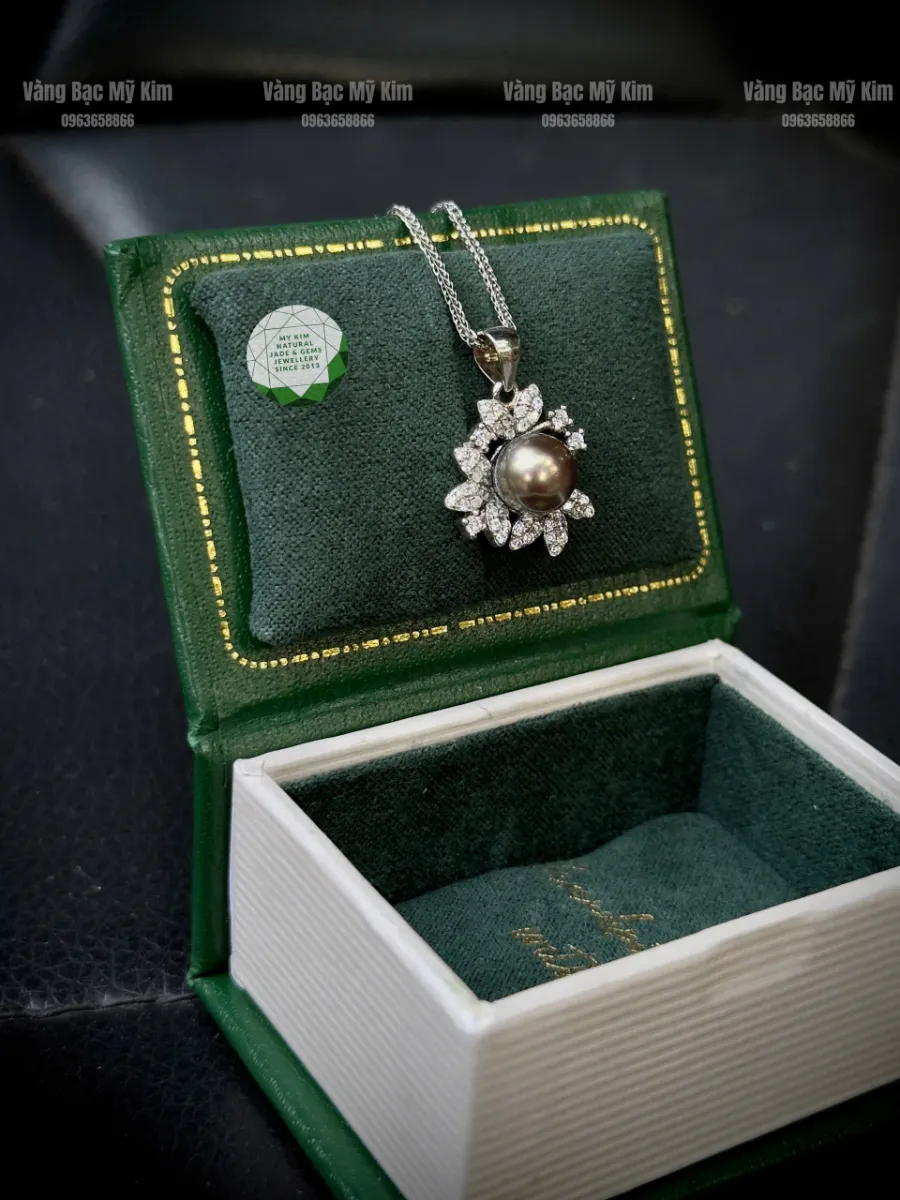 Bộ Trang Sức Ngọc Trai Mặn Akoya Đen – Sang Trọng & Thanh Lịch