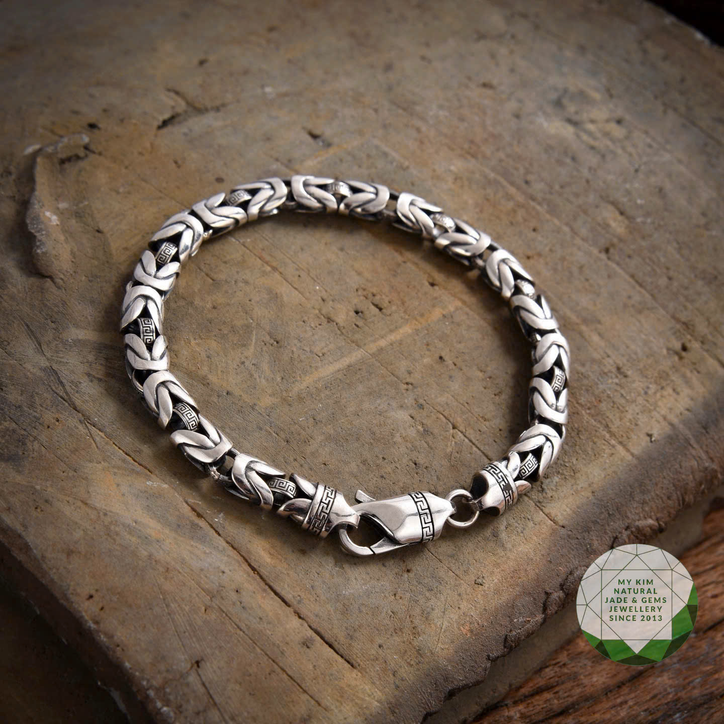 🧩 Lắc Tay Nam Bạc 925 Kiểu Đan Xoắn – Bản To Mạnh Mẽ, Tôn Cá Tính Phái Mạnh