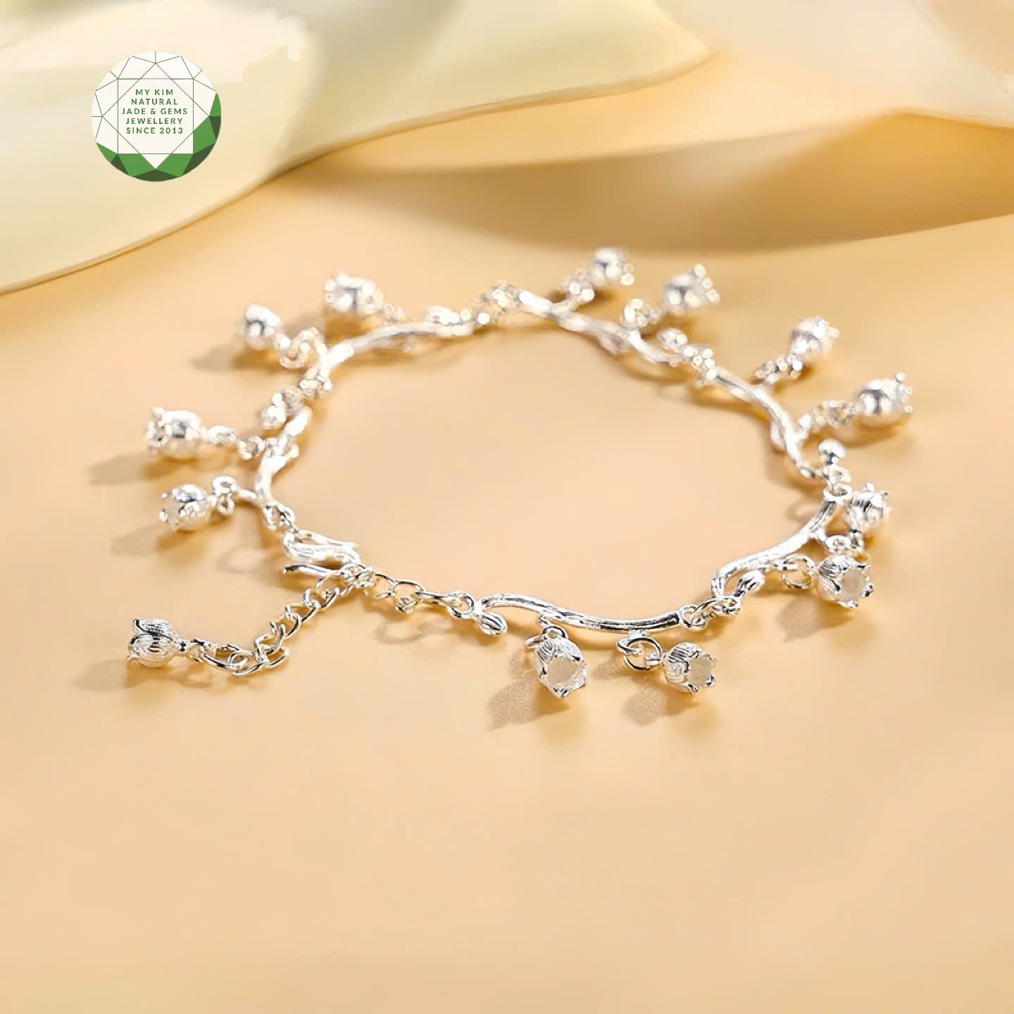 Lắc Chân Bạc 925 Hoa Linh Lan Cao Cấp | Thiết Kế  Thanh Khiết Như Một Giai Điệu Nhẹ Nhàng
