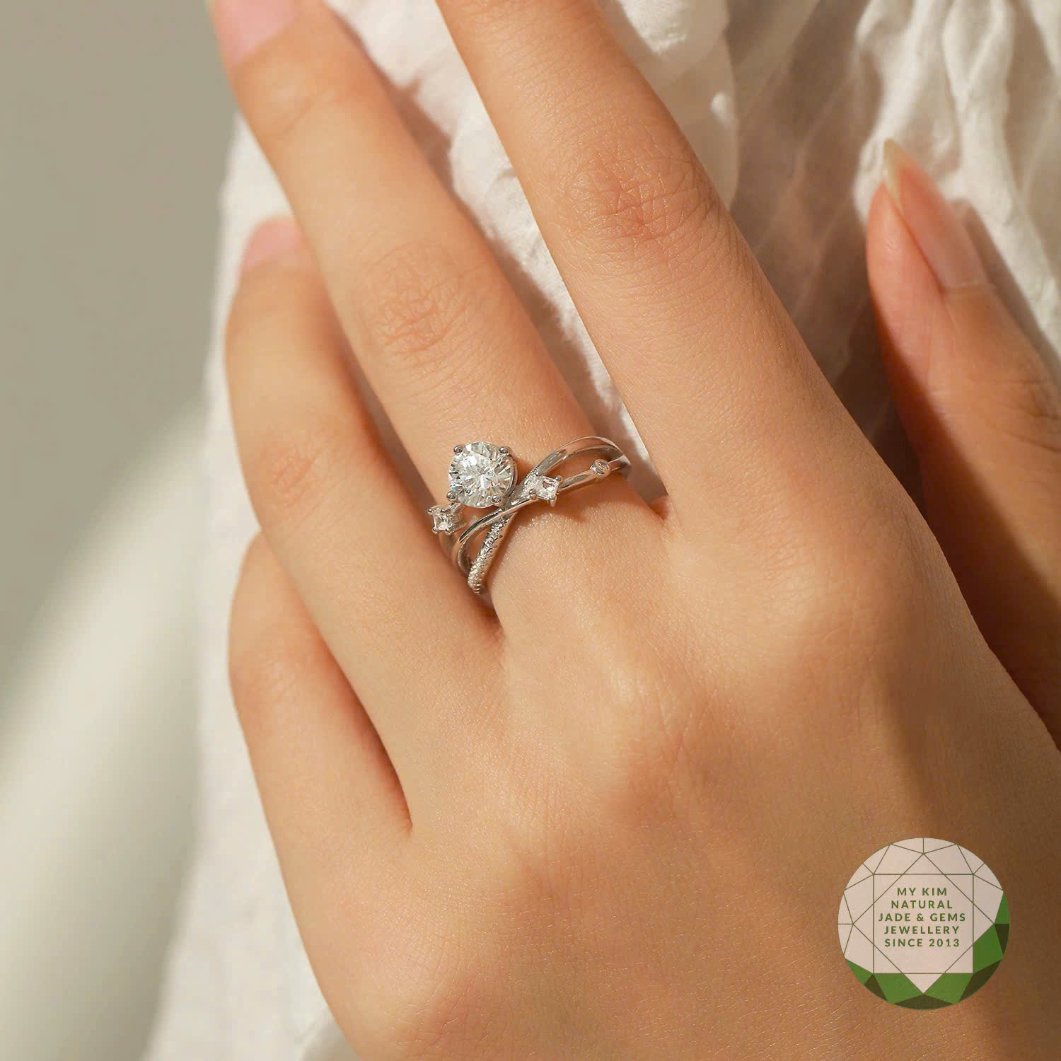 Nhẫn Bạc 925 Si Vàng Trắng |  Thiết Kế Thanh Lịch, Tỏa Sáng Một Cách Tinh Tế