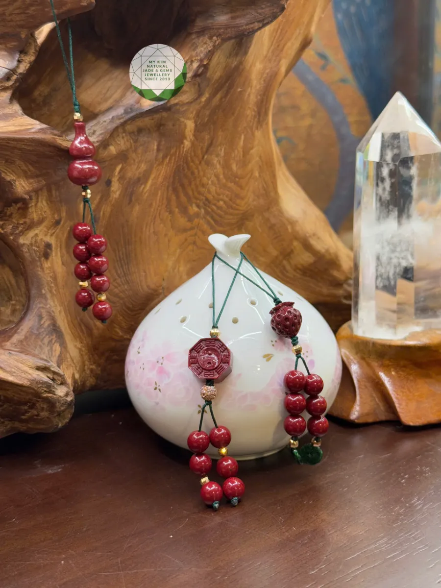 🧿 Dây Treo Điện Thoại Đá Chusa – Kết Charm Phong Thủy