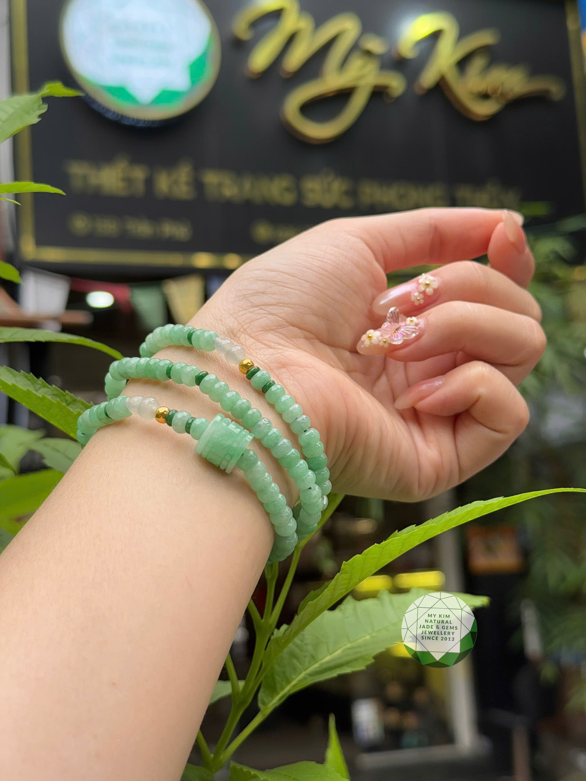 💚 Vòng Ngọc Phỉ Thúy Xanh Bạc Hà Mix Lu Thống - Jadeite Vip – Tươi Mát, An Lành & Thanh Tịnh