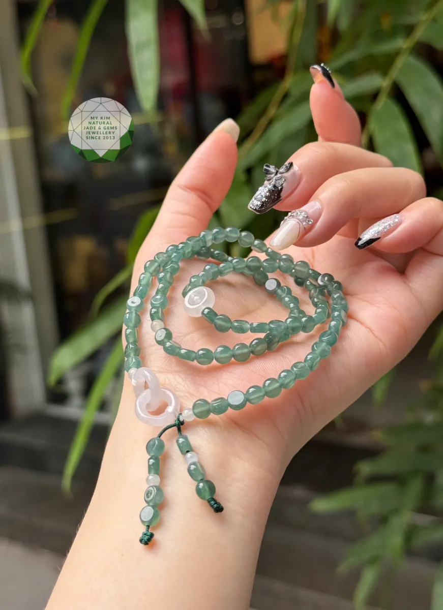 💫 VÒNG LAM NGỌC PHỈ THÚY – JADEITE VIP MIX BĂNG NGỌC VÔ CỰC | LẮNG ĐỌNG & THANH TỊNH