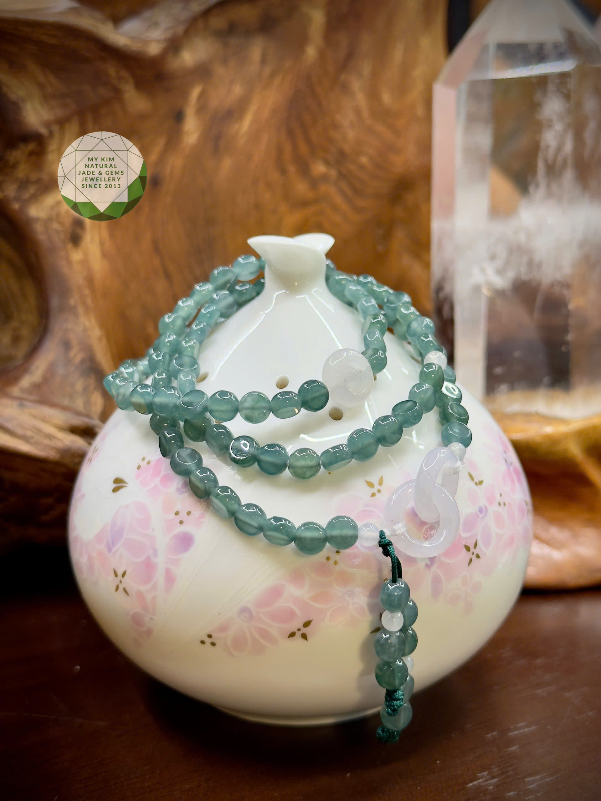 💫 VÒNG LAM NGỌC PHỈ THÚY – JADEITE VIP MIX BĂNG NGỌC VÔ CỰC | LẮNG ĐỌNG & THANH TỊNH