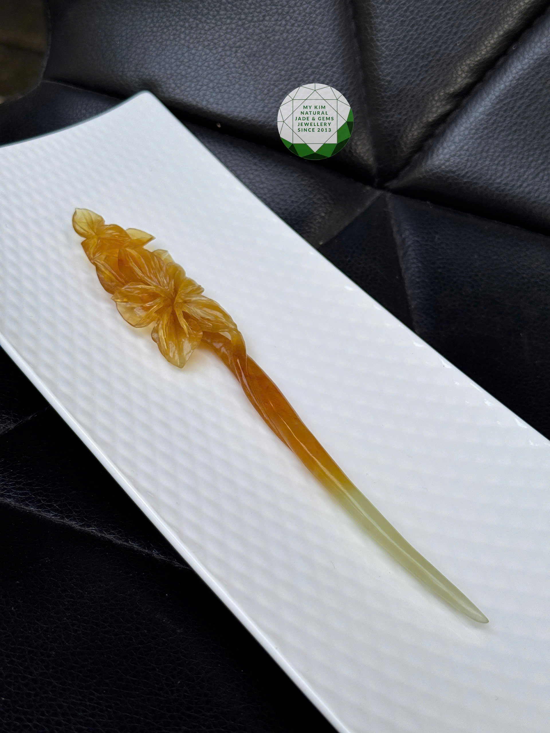 Trâm Cài Tóc Hoa Lan Ngọc Serpentine VIP