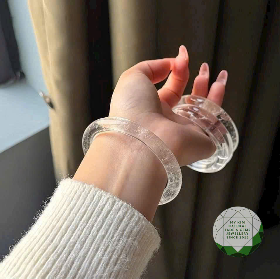 Vòng Bản Thạch Anh Trắng